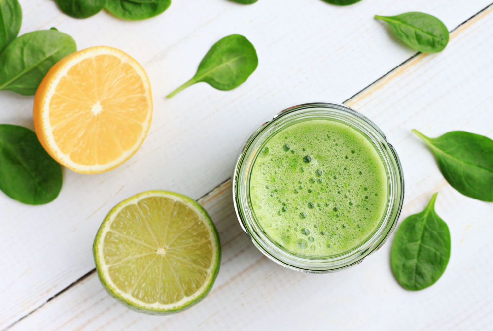 Green smoothie peau nette
